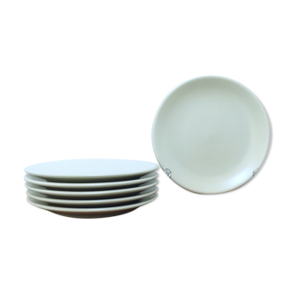 Set of 6 stoneware dessert plates