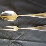 Silver CG spoon and fork with hallmark