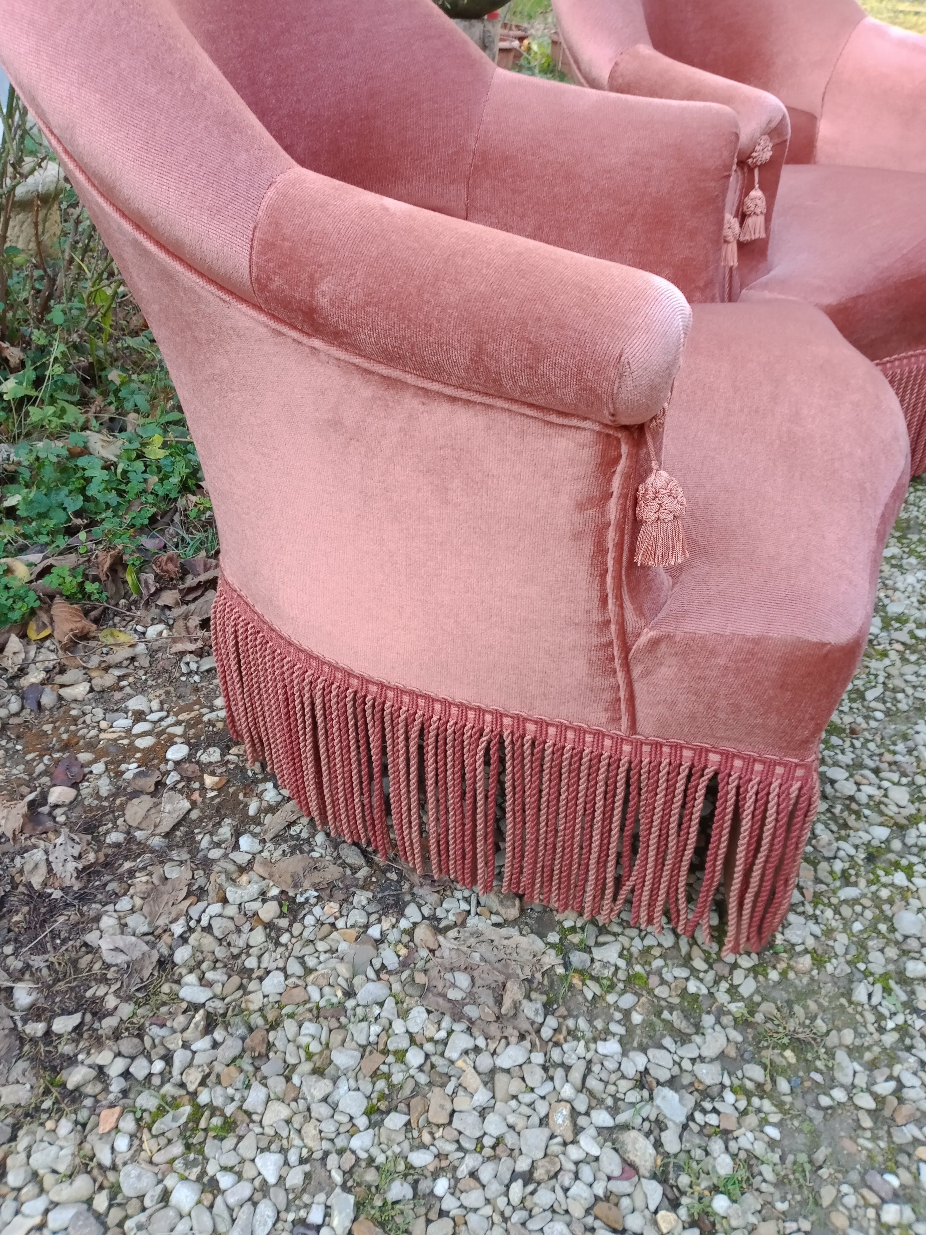 Toad armchairs, a pair