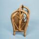 Vintage wicker and bamboo magazine rack