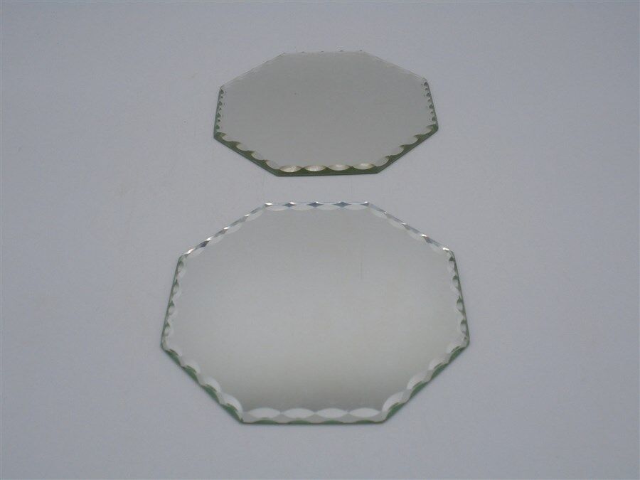 Duo de  miroirs biseautés diamètre 14cm