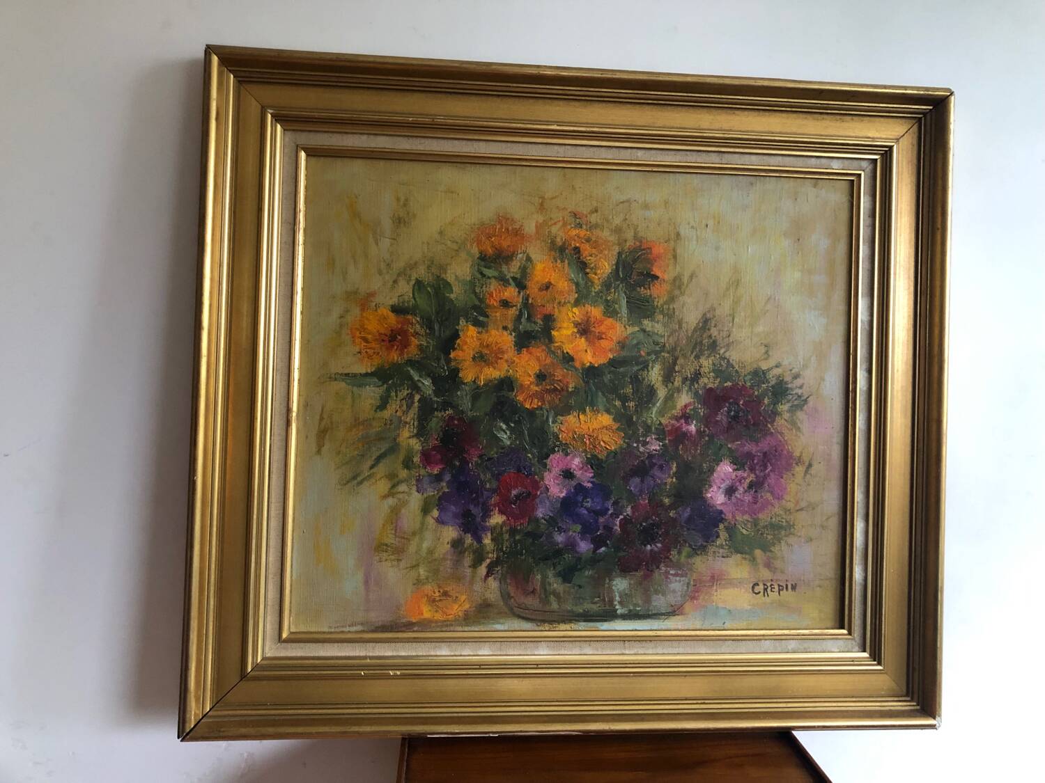 Painting Still life of flowers Oil on canvas