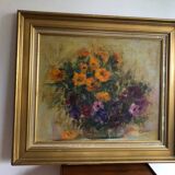 Painting Still life of flowers Oil on canvas