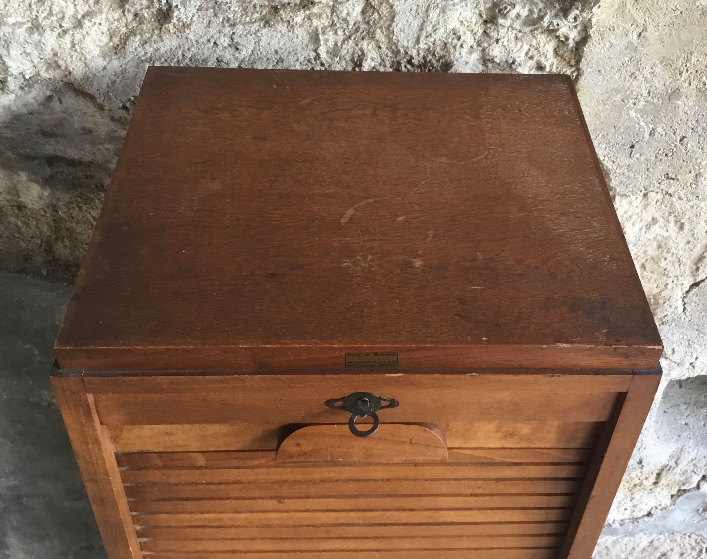Radia oak curtain binder vintage 1950