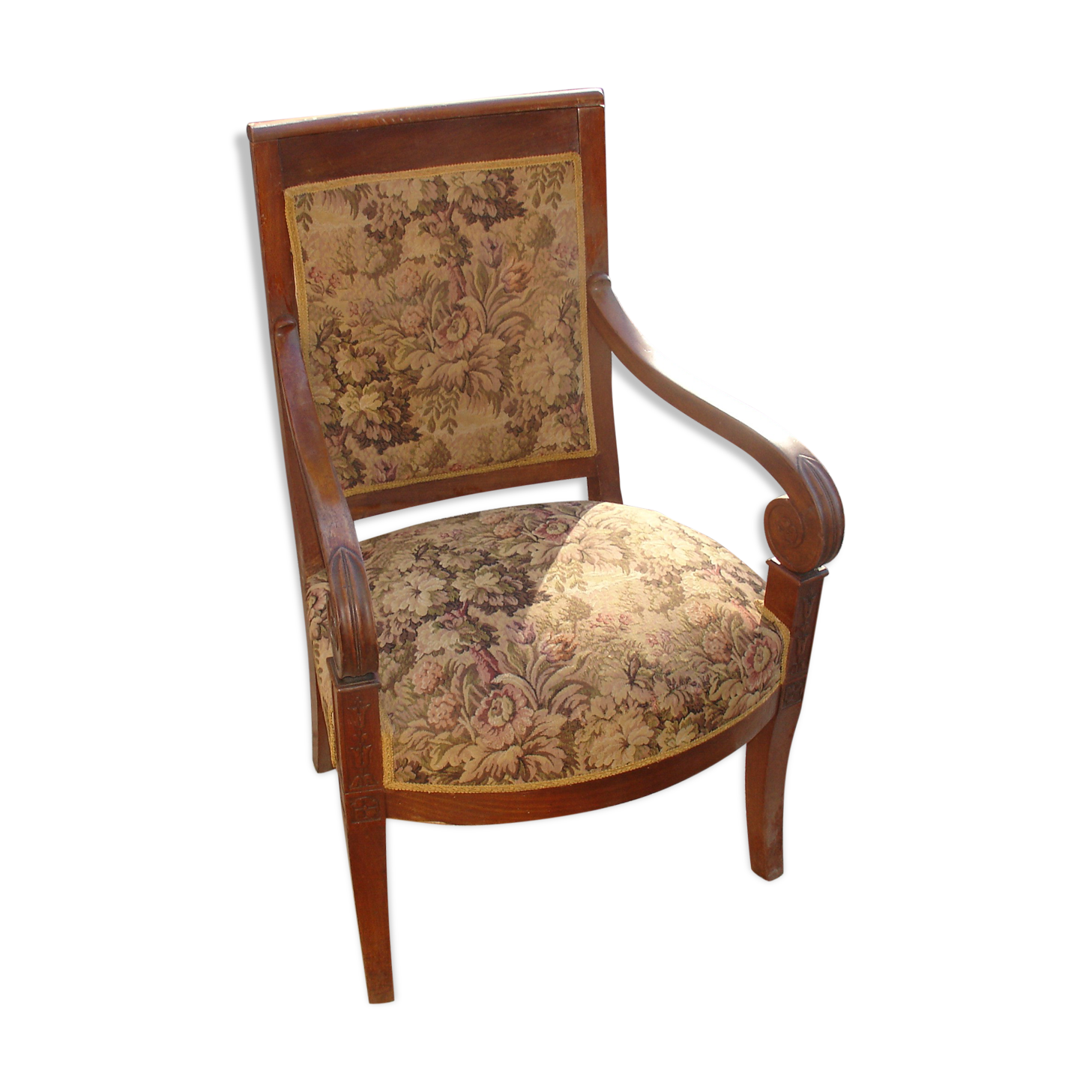 Walnut armchair from the Consulate period