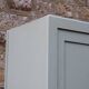 Vintage Parisian wardrobe in sage green – Mirror, hanging space and drawers