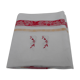 Nappe damassée bande rouge