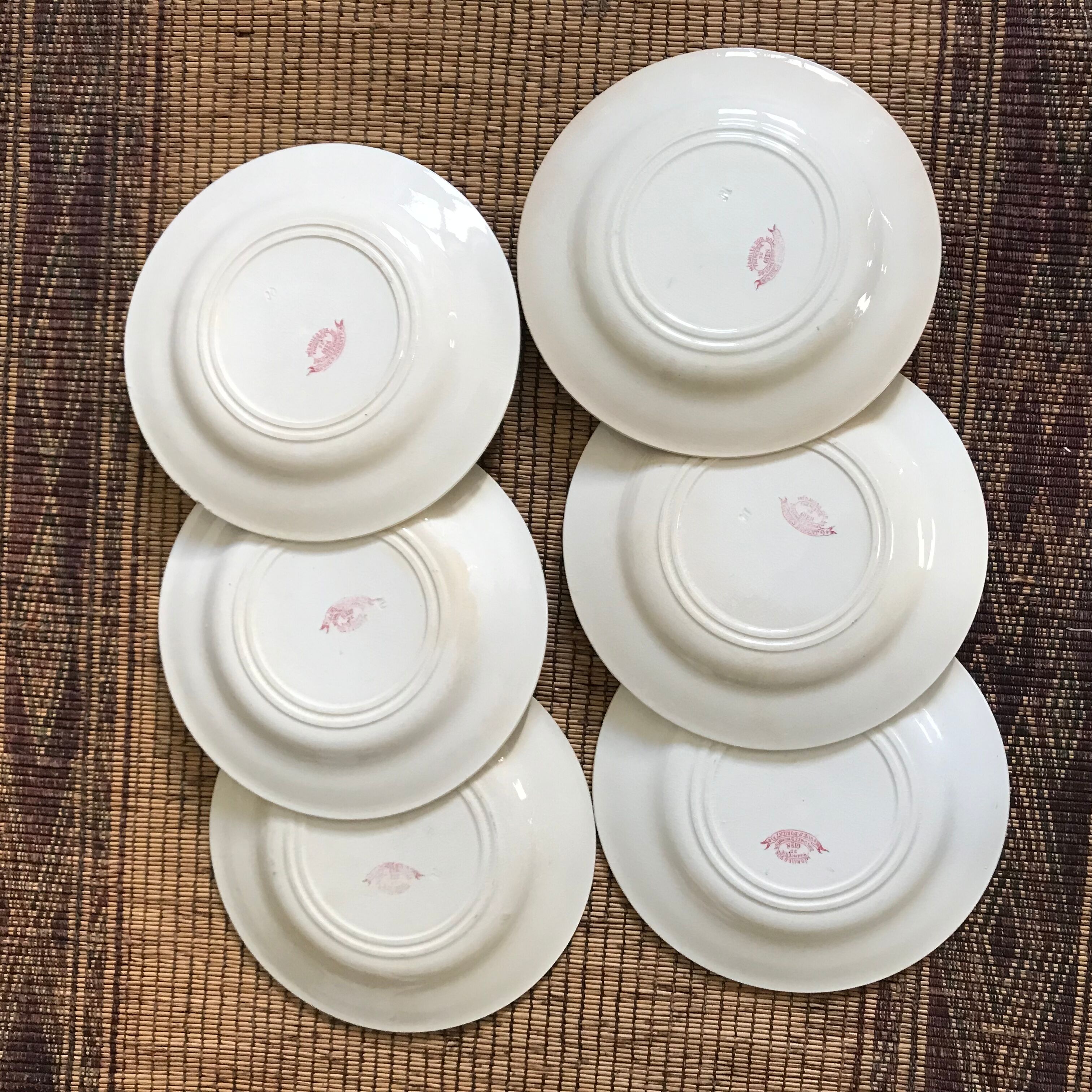 6 flat plates views of shabby pink orient