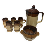 Enameled stoneware coffee service