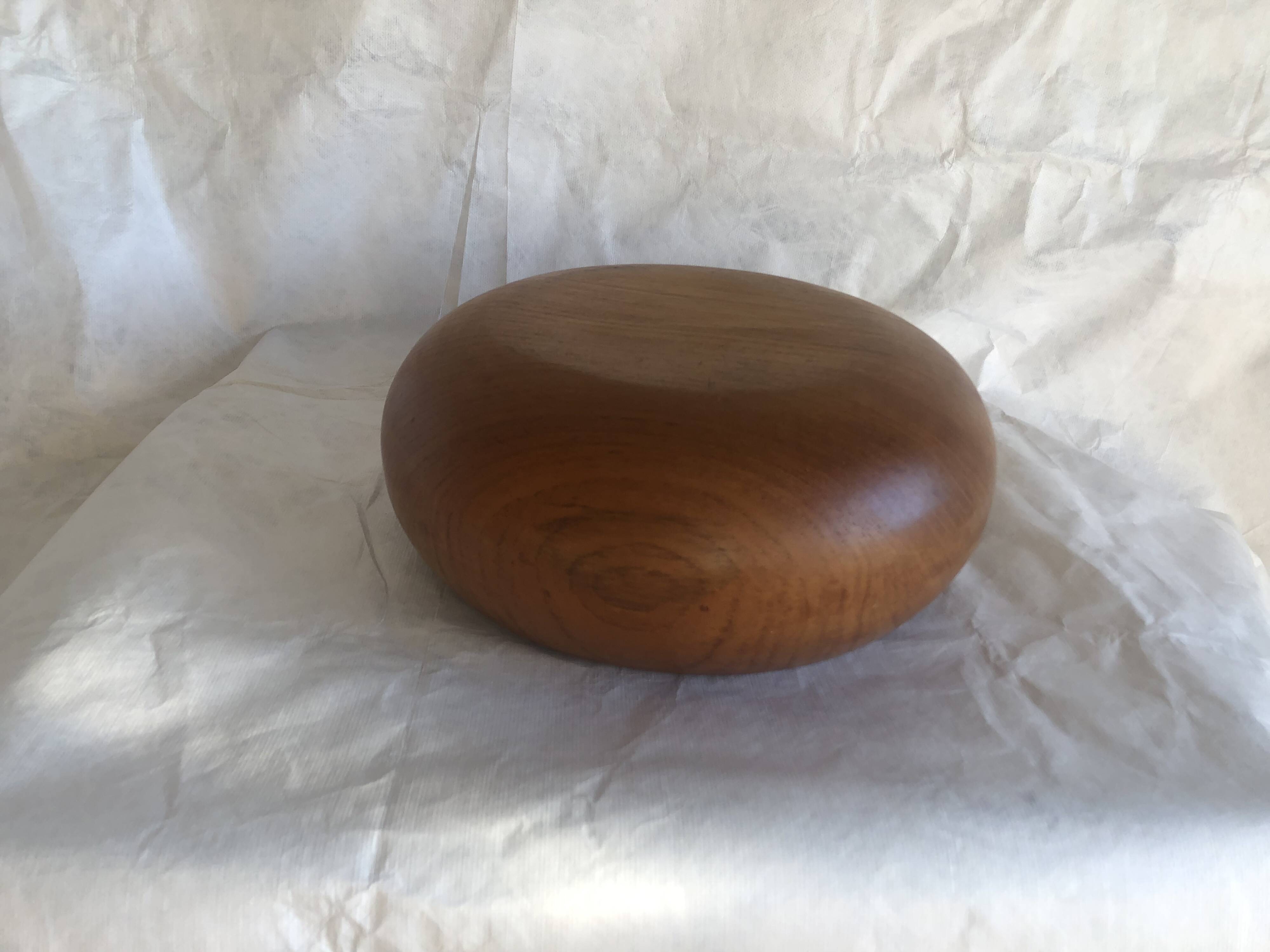 Scandinavian salad bowl in vintage teak
