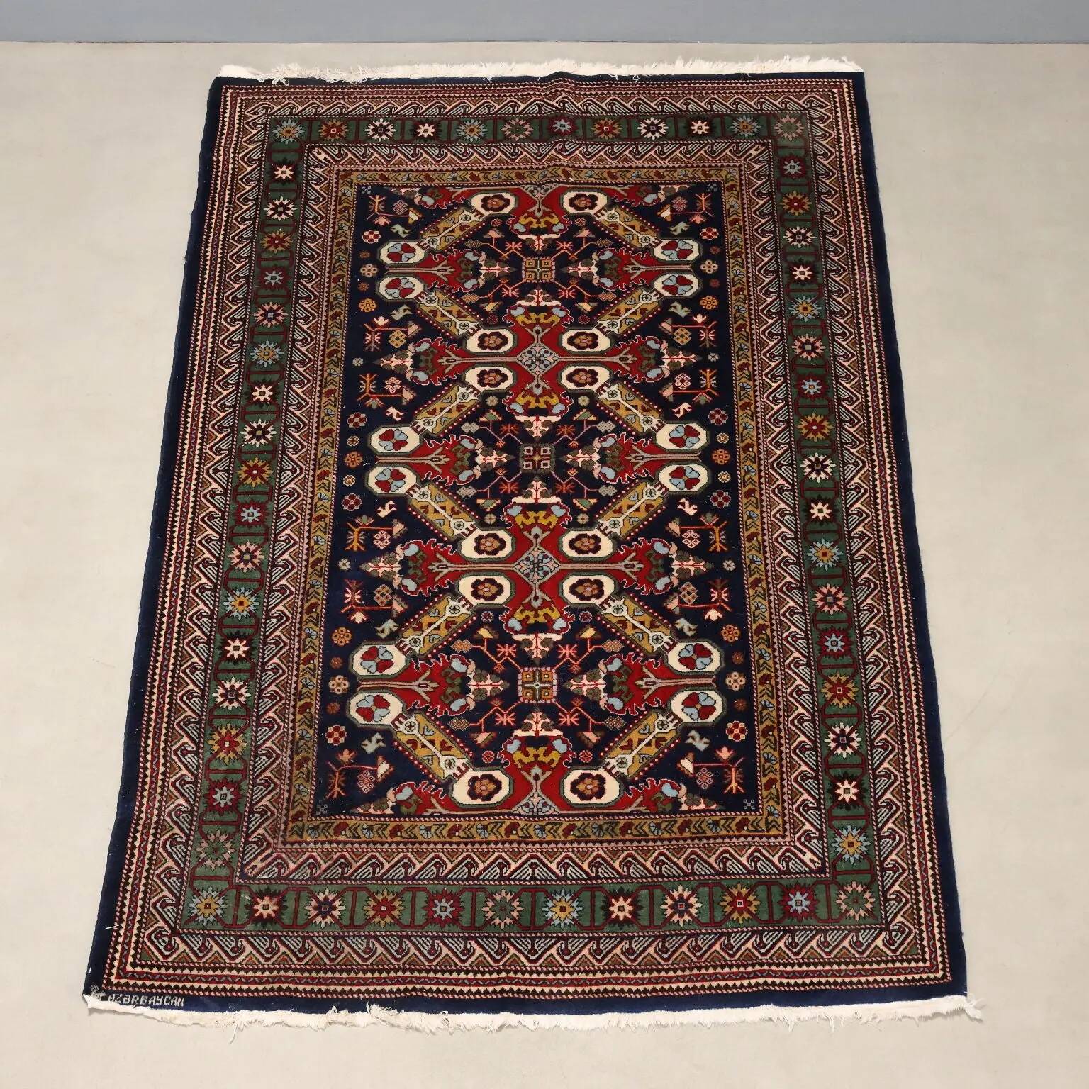 Tapis Shirvan ancien en coton et laine, Russie