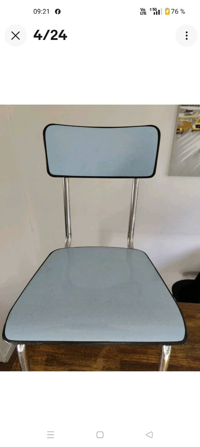 Jacques Hitier chair for Tubauto, 1950s, Bakelite style seat