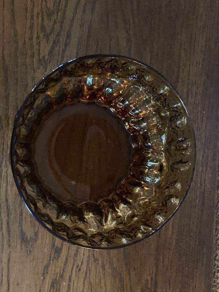 Saladier vintage ambre