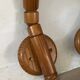 Pair of articulated Scandinavian wall lights SOLBACKEN in vintage wood