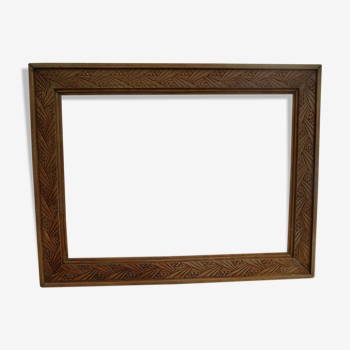 Old art deco frame - natural wood - for subject of 271 x 375 or mirror