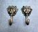 2 brass lion coat hooks 19th century