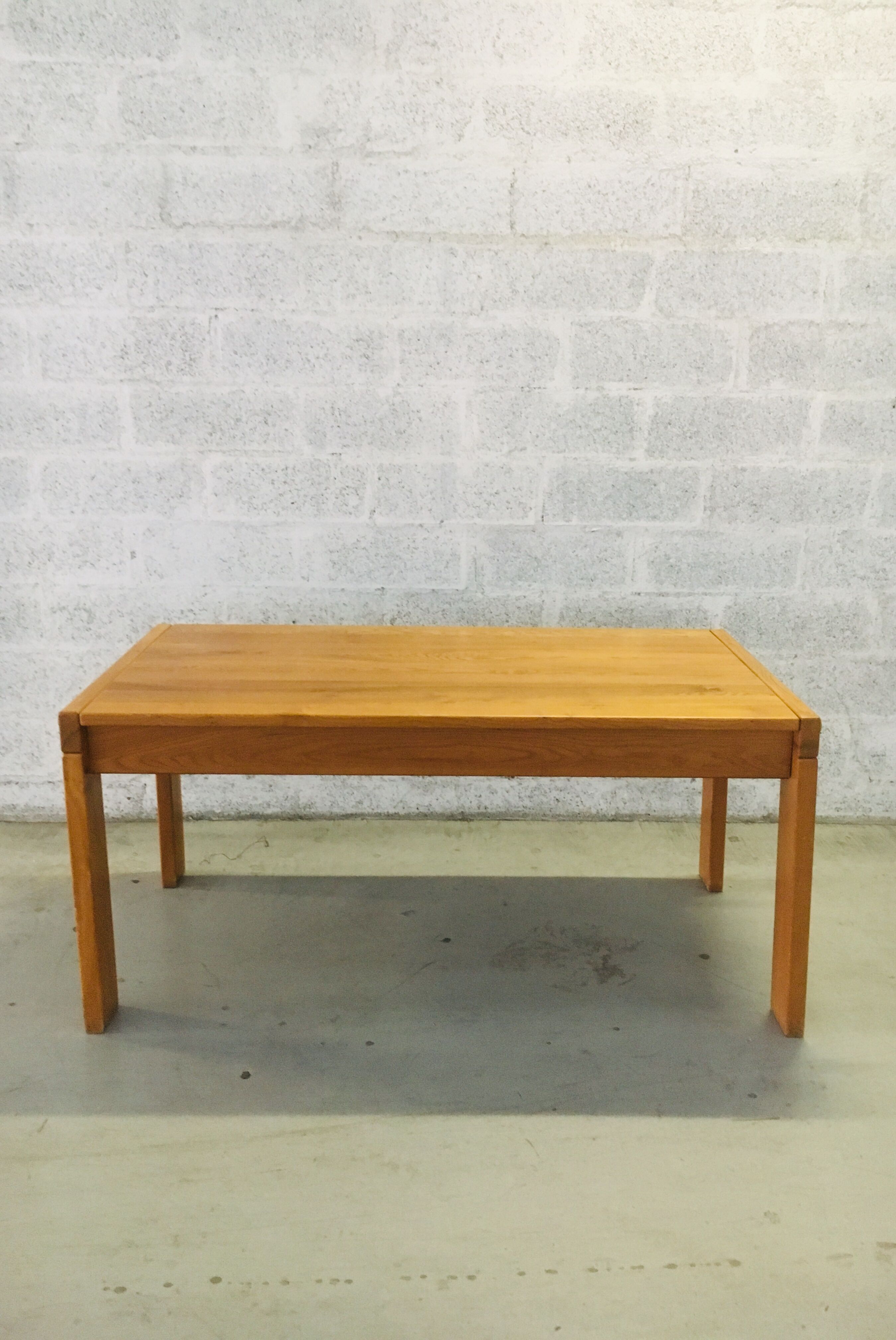 Solid elm dining table