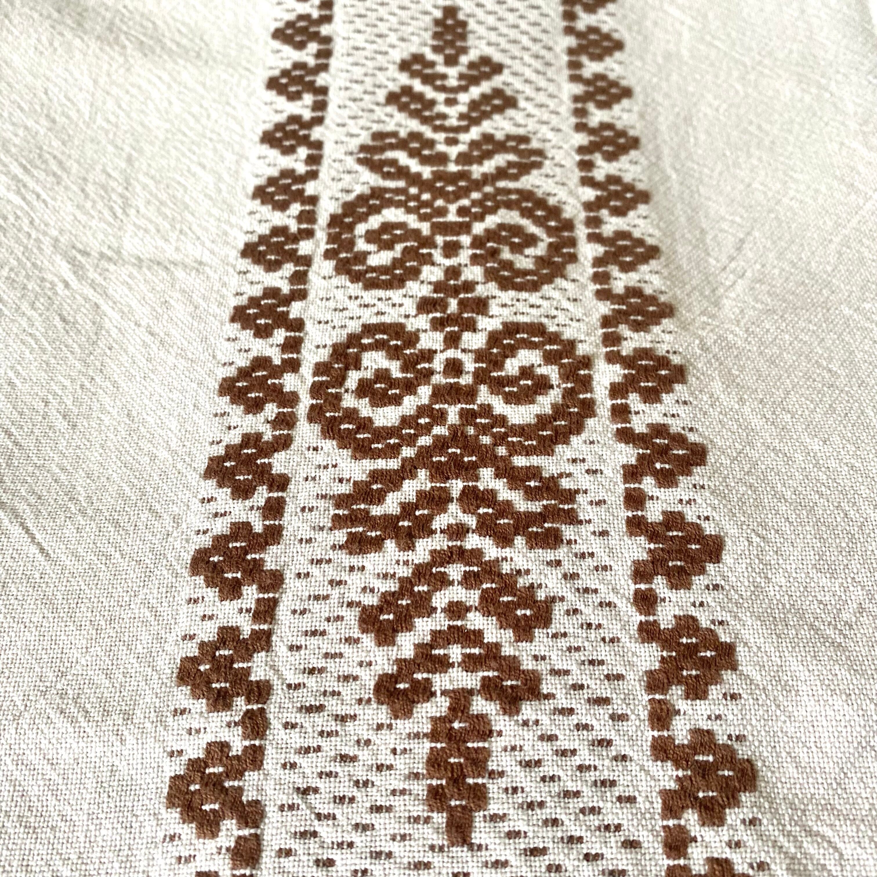 Vintage reversible rectangular tablecloth 140 X 180