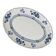 Large oval dish Terre de Fer KG Lunéville, model "Jane", blue, 1890-1915