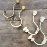 Wooden and bleached metal hooks