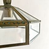 Old brass and glass suspension