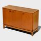 Rare Modernist Enfilade oak – Marcel Gascoin (Éd. Alvéole, c. 1960)