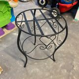 Small wrought iron pedestal table