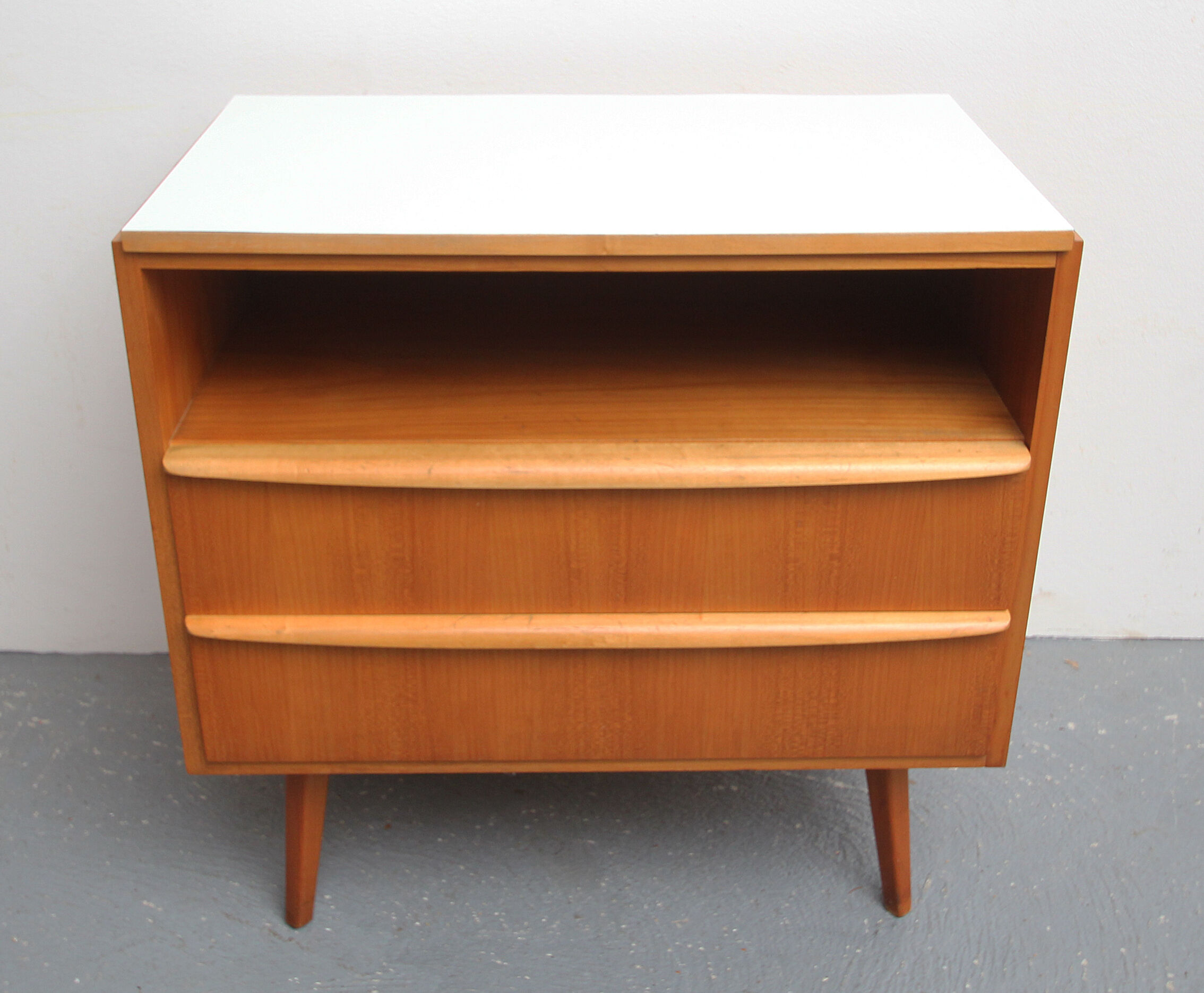 Chest of drawers in cherrywood and formica 1950