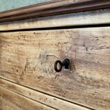 Matt varnished wooden chest of drawers