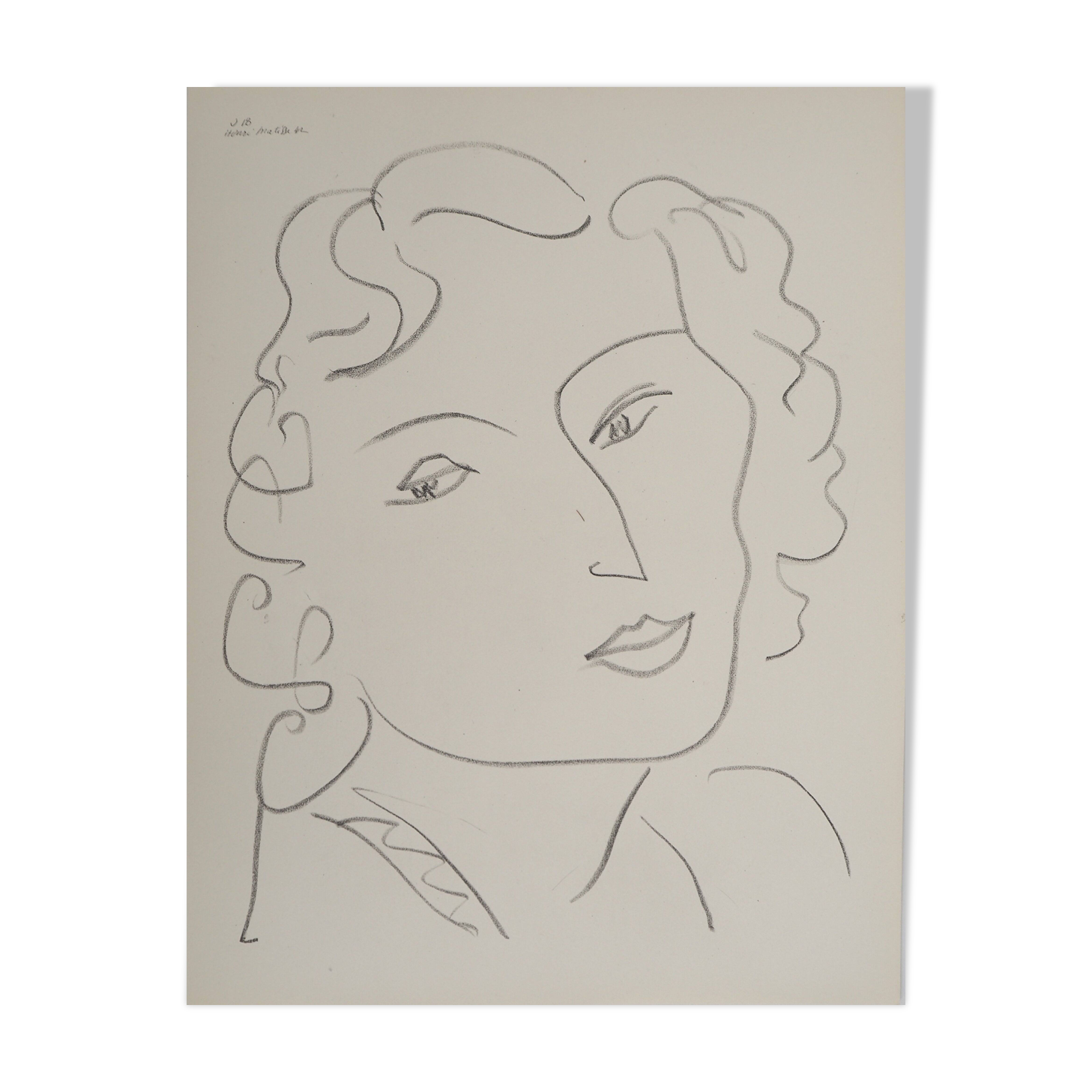 Henri Matisse: Young Girl with a Wry Smile, signed lithograph