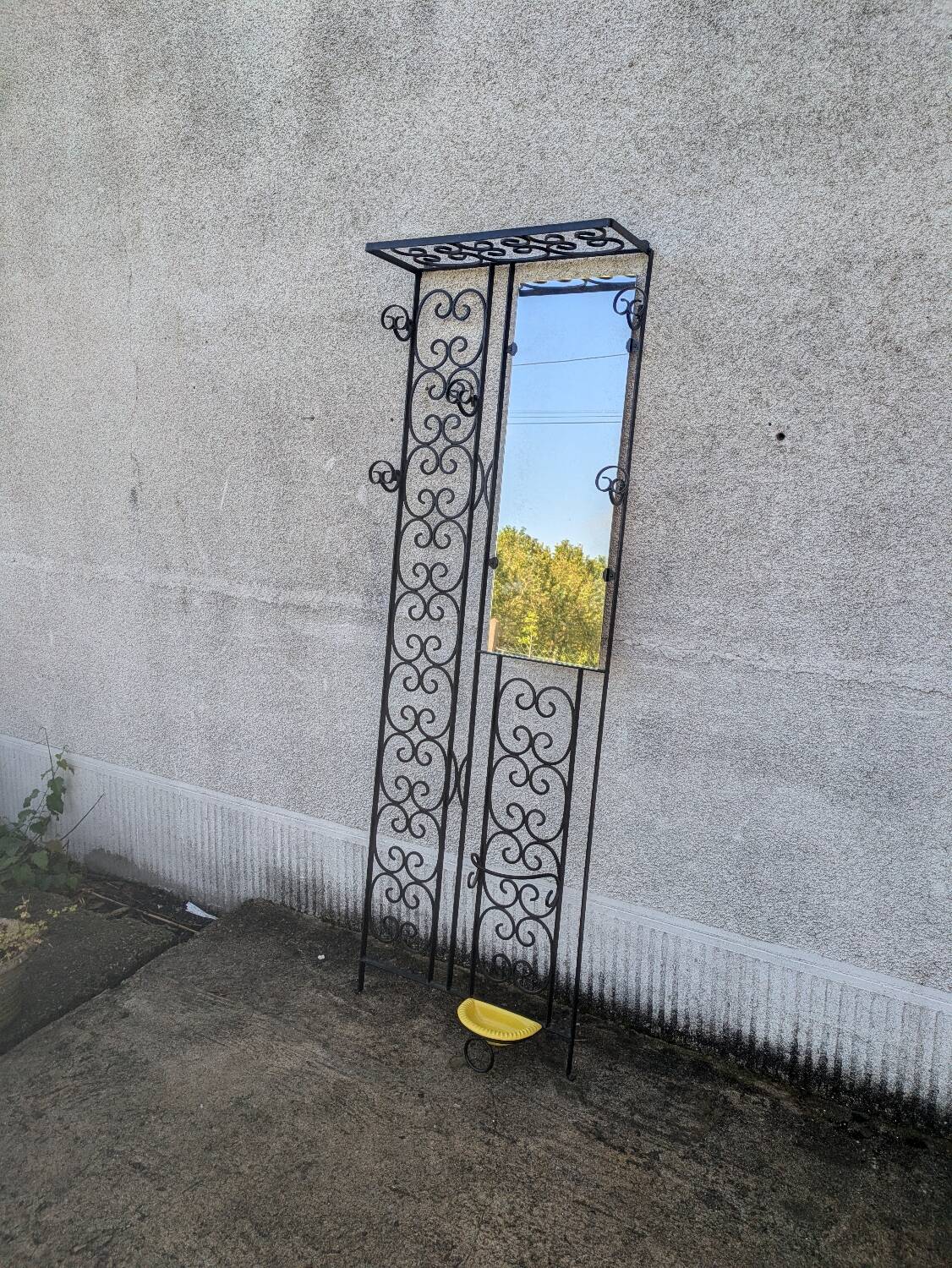 Wrought iron coat rack