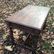 Louis XIII twisted farm table / Turned wooden desk