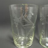 Set of 6 chiseled glasses