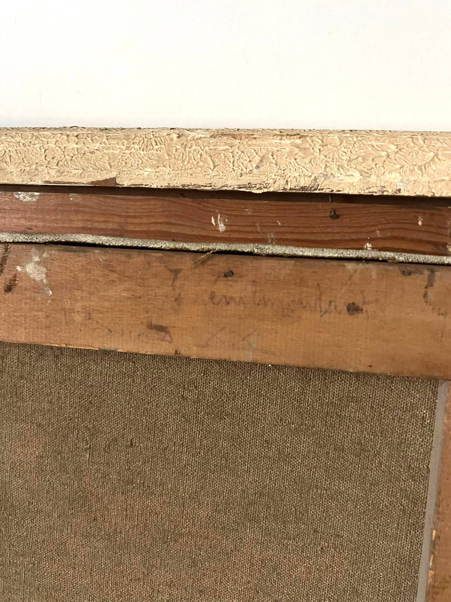 Oil painting on canvas 'Parisian street' CH Chanoy 1953 School of Paris