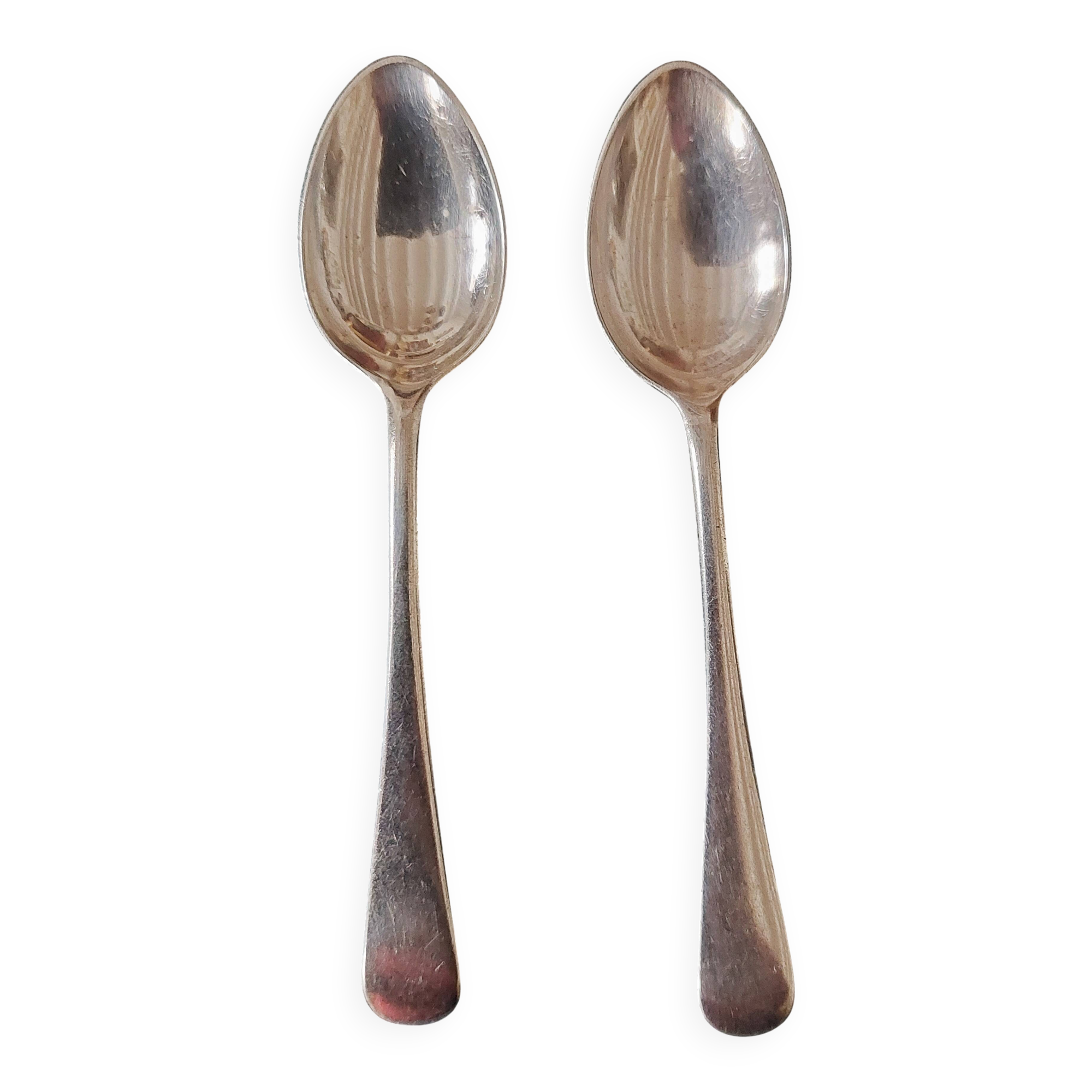 Pair of small silver-plated spoons