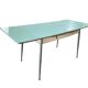 Table à manger extensible vintage en Formica bleu ciel