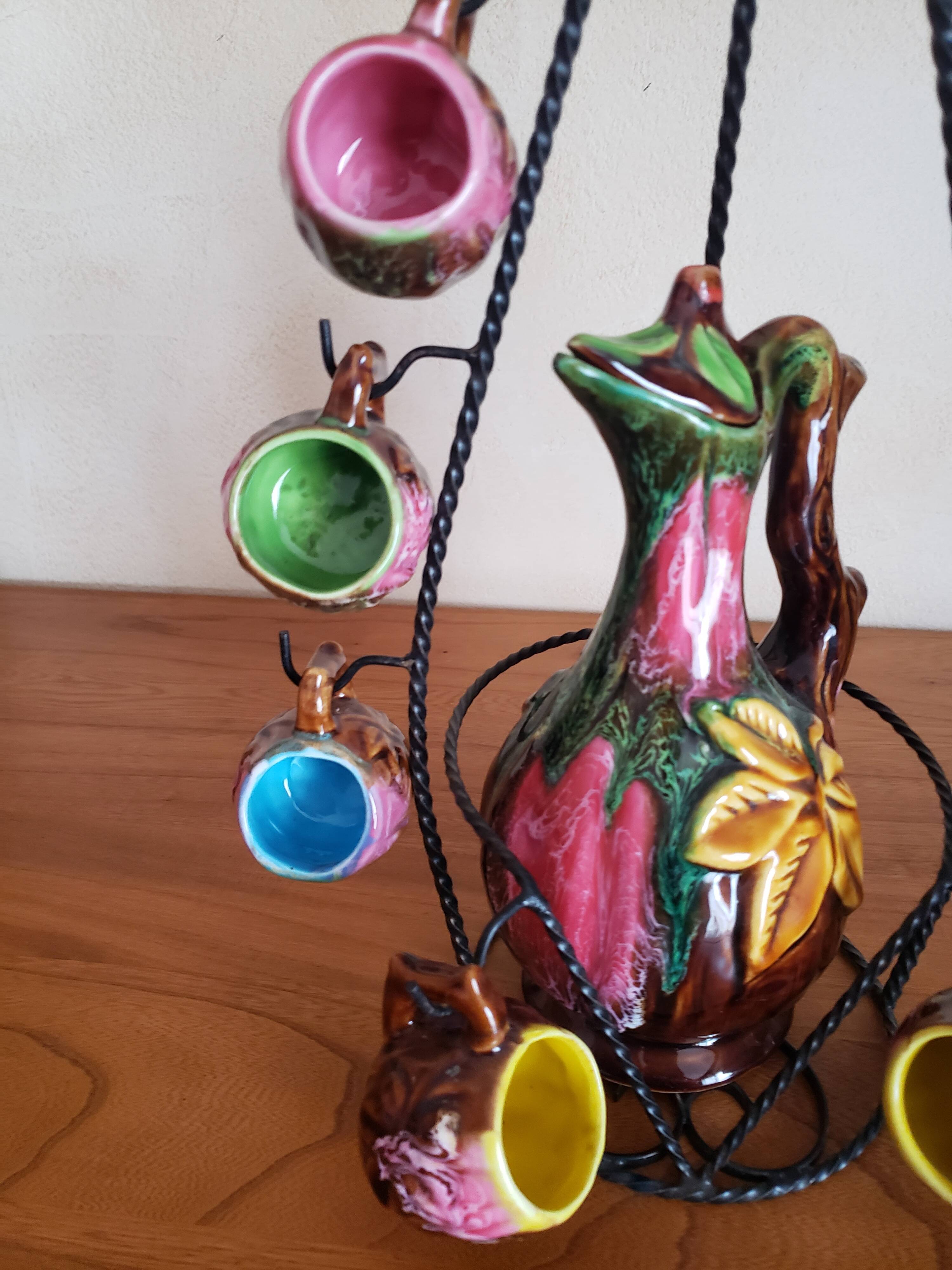 Vintage ceramic liqueur set