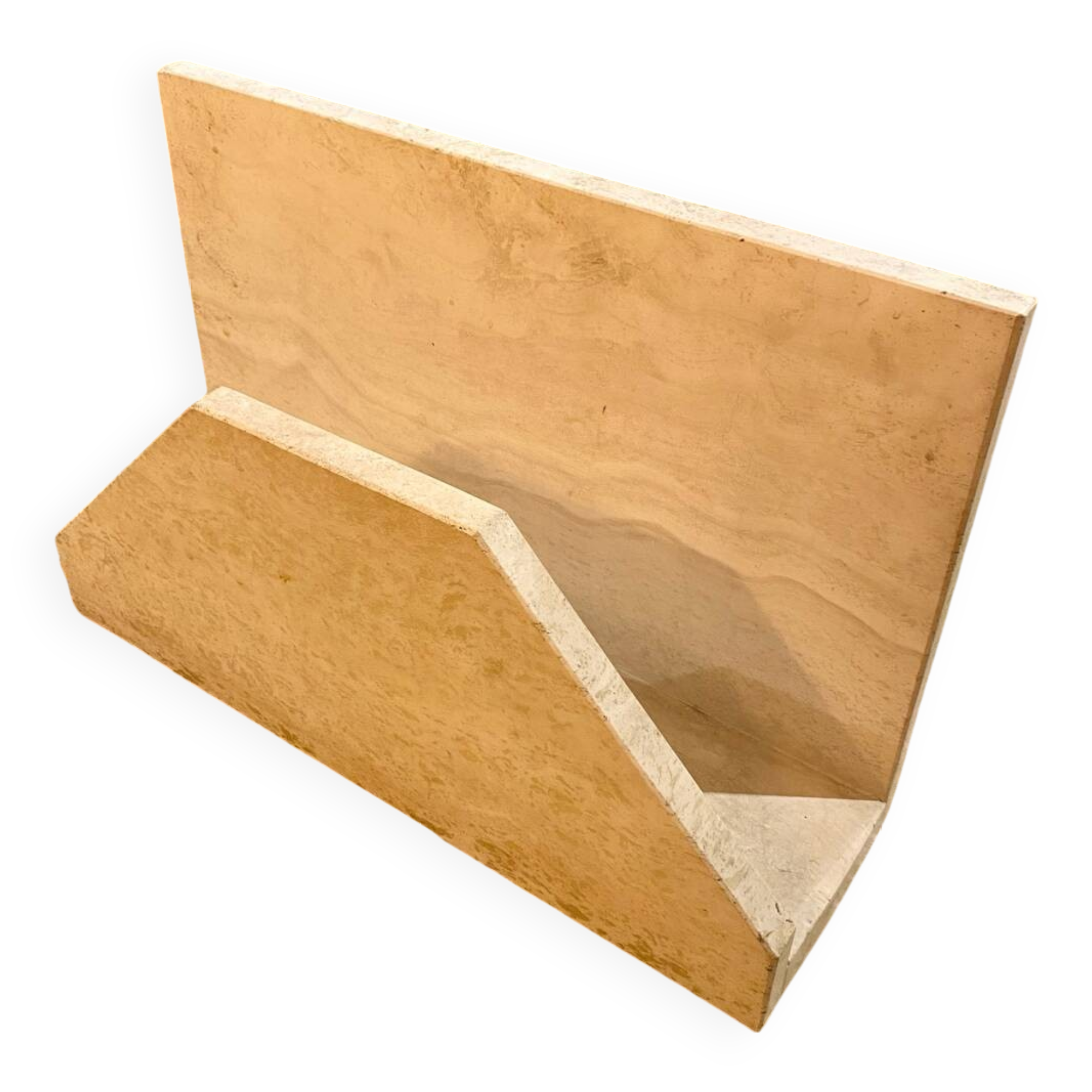 Travertine newspaper rack / vinyl rack
