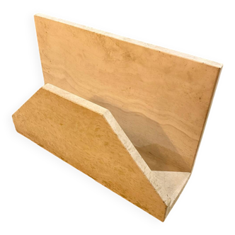 Travertine newspaper rack / vinyl rack