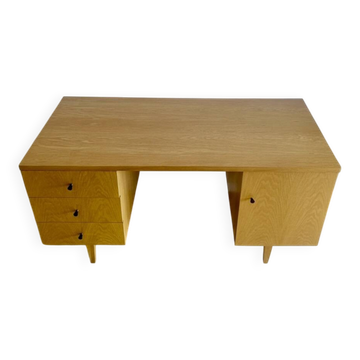 Bureau vintage scandinave 1960 chene dore