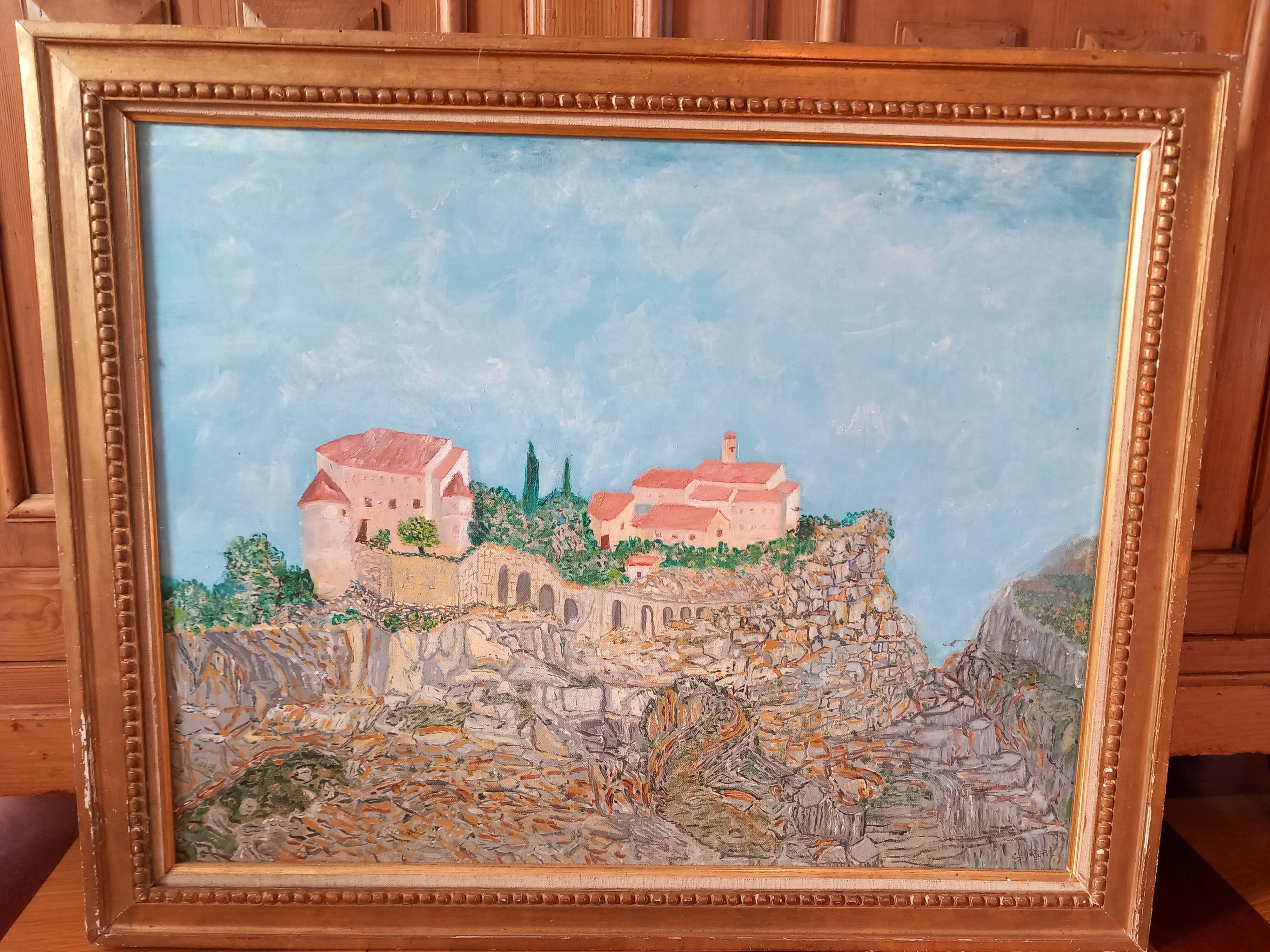 Oil on landscape canvas