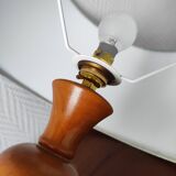 Vintage turned wooden living room lamp