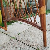Vintage antique rattan desk