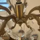 Antique chandelier with pendants – Louis XV style – gilded brass