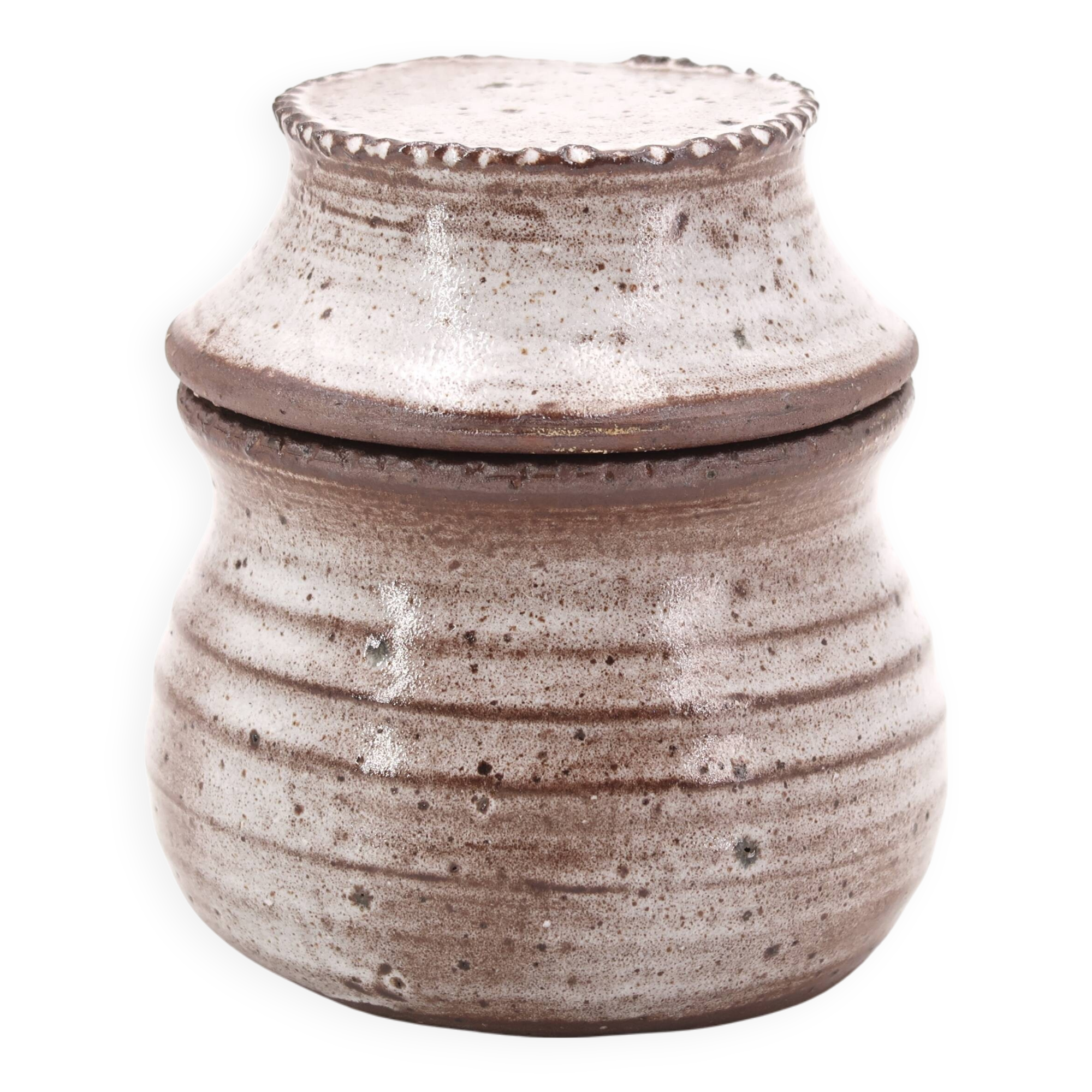 Stoneware butter dish by Jeanne and Norbert Pierlot, 1960s