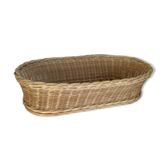 Vintage rattan wicker bread basket