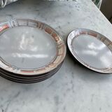 Set of 5 flat plates Niderviller model Mahia