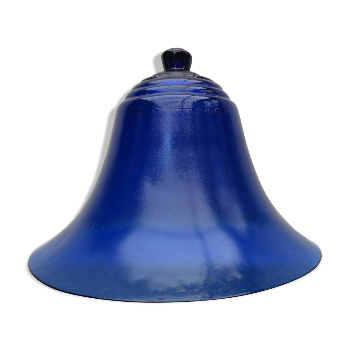 Blue cobalt glass bell