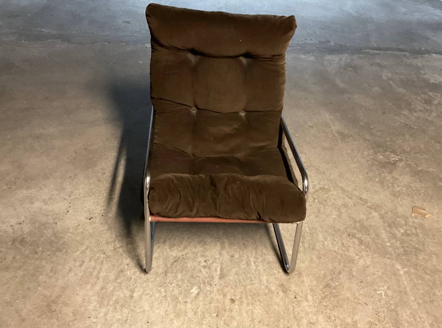 Vintage IKEA velvet low armchair