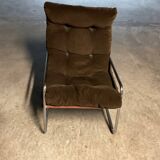 Vintage IKEA velvet low armchair